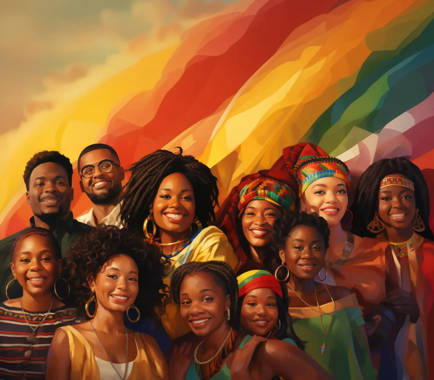 Jeunesse africaine unie et souriante